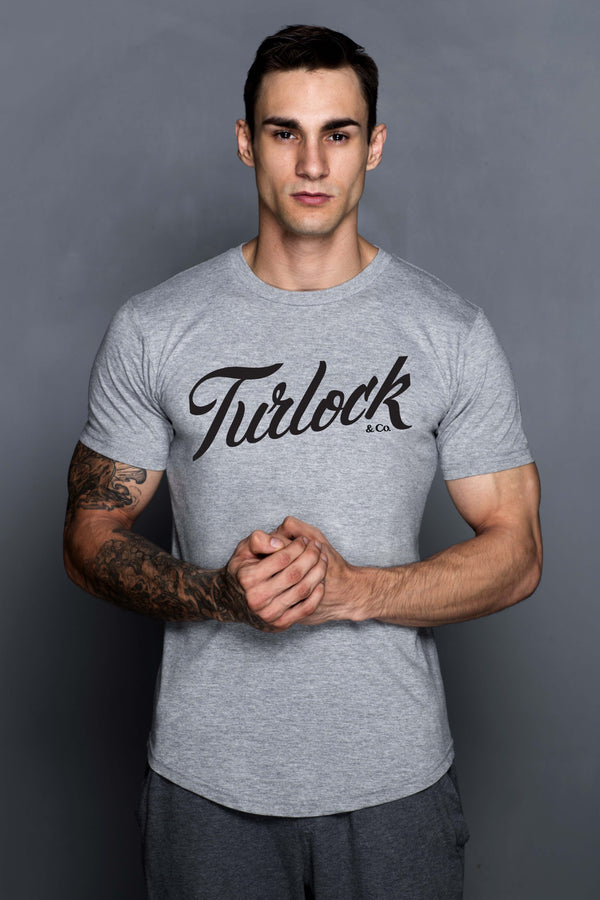Grey Classic Logo T-Shirt - Turlock & Co.