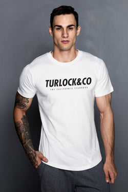 White Block Logo T-Shirt - Turlock & Co.